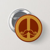 Badge Rond 5 Cm The Peace Stache button (Devant & derrière)