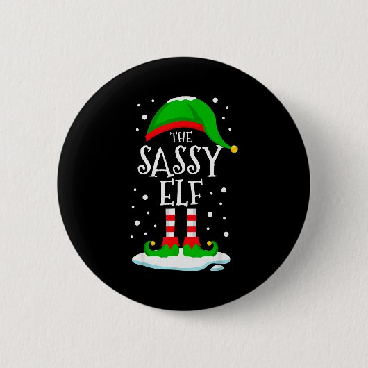 Badge Rond 5 Cm The Sy Elf Christmas Family Matching Xmas Group Fu (Devant)