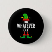 Badge Rond 5 Cm The Whatever Elf Matching Family Christmas  (Devant)