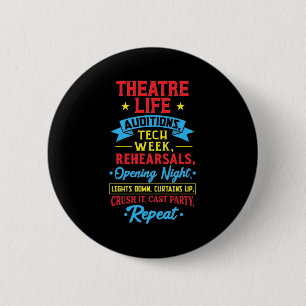 Badge Rond 5 Cm Theater Life For Actor