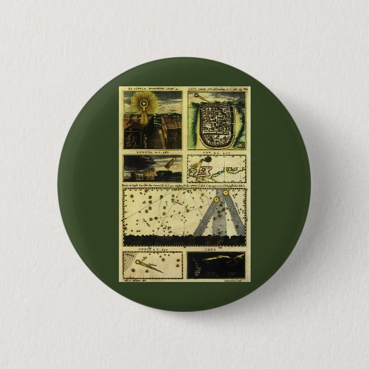 Badge Rond 5 Cm Theatrum Cometicum Comètes par Stanislaw Lubieniec (Devant)