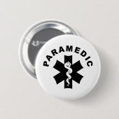 Badge Rond 5 Cm Théème de Paramedic (Devant & derrière)