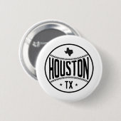 Badge Rond 5 Cm Thème De Baseball Houston (Devant & derrière)