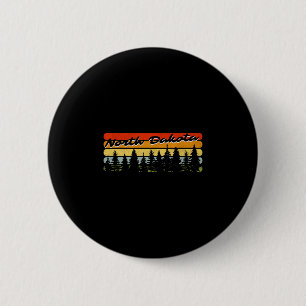 Badge Rond 5 Cm Thème de cabine de forêt de Dakota du Nord Souveni
