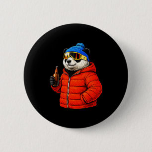 Badge Rond 5 Cm Thèmes animaux fête de panda après-ski shirt skiAn