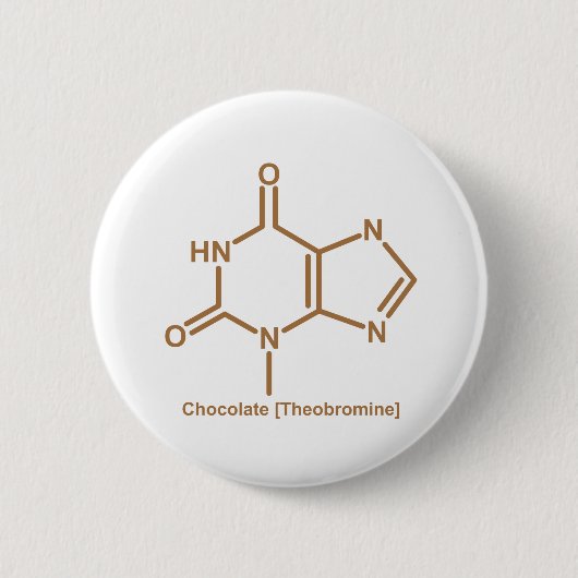 Badge Rond 5 Cm Théobromine de chocolat (Devant)