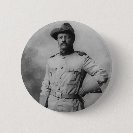 Badge Rond 5 Cm Theodore Roosevelt (Devant)