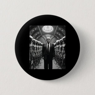 Badge Rond 5 Cm Théorie de la conspiration de Trump avec des extra