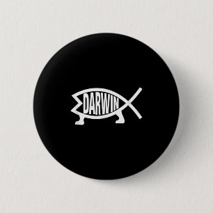 Badge Rond 5 Cm Théorie de l'évolution des poissons de l'athée Cha