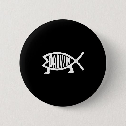 Badge Rond 5 Cm Théorie de l'évolution des poissons de l'athée Cha (Devant)