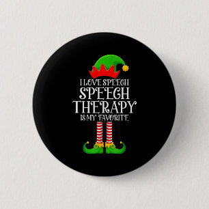 Badge Rond 5 Cm Thérapeute de la parole elfe Noël Drôle École Thér