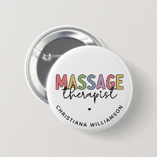 Badge Rond 5 Cm Thérapeute de massage sur mesure Massage Thérapi