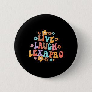 Badge Rond 5 Cm Thérapeute en santé mentale Lexapro groovy rire vi