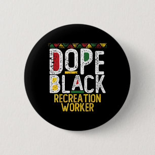 Badge Rond 5 Cm Thérapeute Récréatif Noir Drogue Mois de l'Histoir