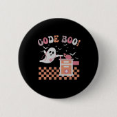 Badge Rond 5 Cm Thérapeute respiratoire Code Halloween Boo Éffraya (Devant)