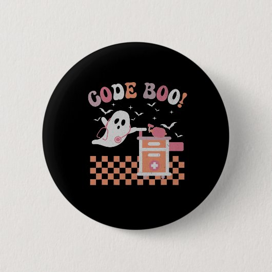 Badge Rond 5 Cm Thérapeute respiratoire Code Halloween Boo Éffraya (Devant)