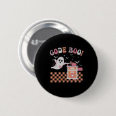 Badge Rond 5 Cm Thérapeute respiratoire Code Halloween Boo Éffraya (Devant & derrière)