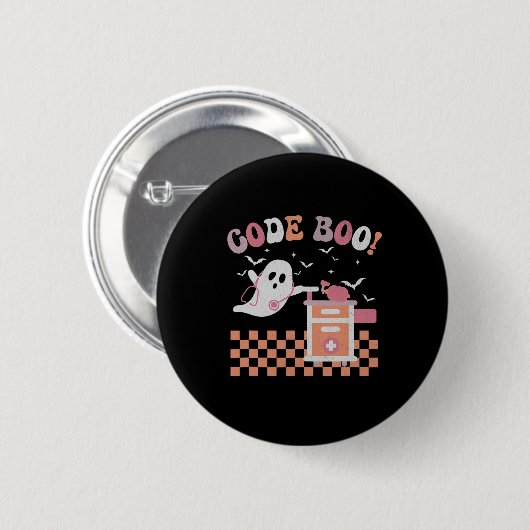 Badge Rond 5 Cm Thérapeute respiratoire Code Halloween Boo Éffraya (Devant & derrière)