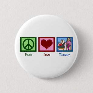 Badge Rond 5 Cm Thérapie d'amour de paix