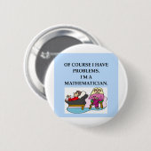 Badge Rond 5 Cm thérapie de maths (Devant & derrière)