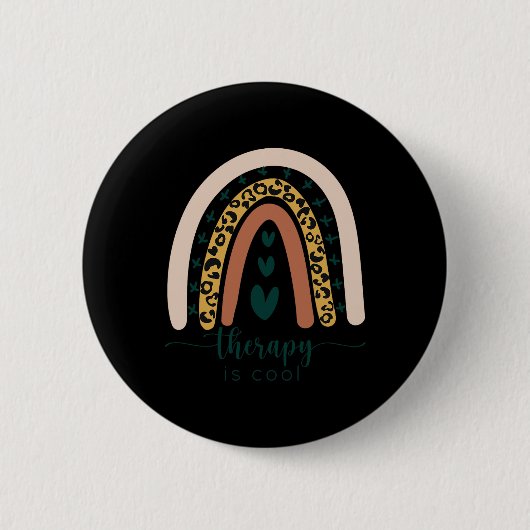 Badge Rond 5 Cm Thérapie est Cool Sensibilisation à la santé menta (Devant)