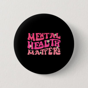 Badge Rond 5 Cm Thérapies mentales pour la santé mentale