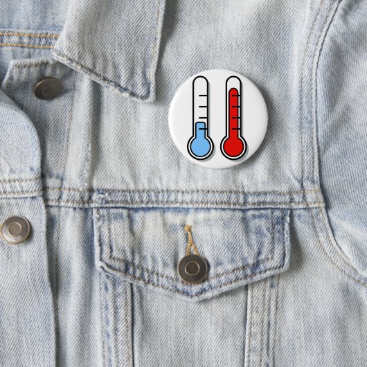 Badge Rond 5 Cm Thermomètre froid (En situation)
