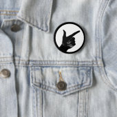Badge Rond 5 Cm TheseGuys dirigeant la main (En situation)
