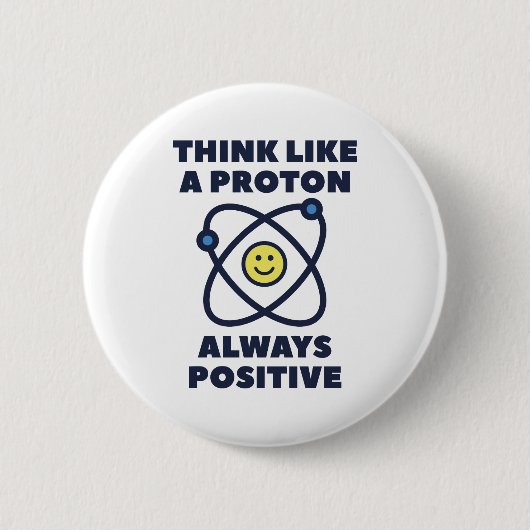 Badge Rond 5 Cm Think Like A Proton (Devant)