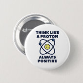 Badge Rond 5 Cm Think Like A Proton (Devant & derrière)