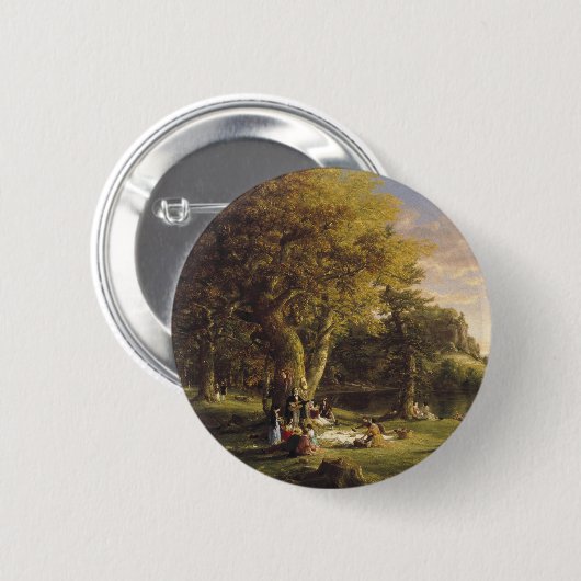 Badge Rond 5 Cm Thomas Cole Le Pique-Nique (Devant & derrière)