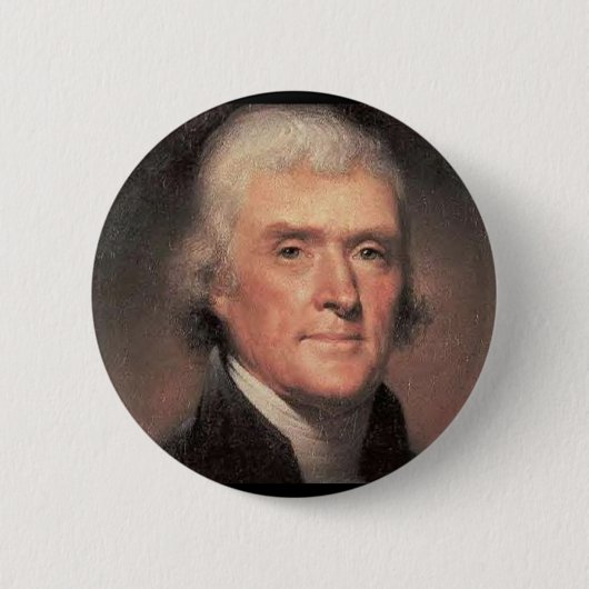 Badge Rond 5 Cm Thomas Jefferson (Devant)