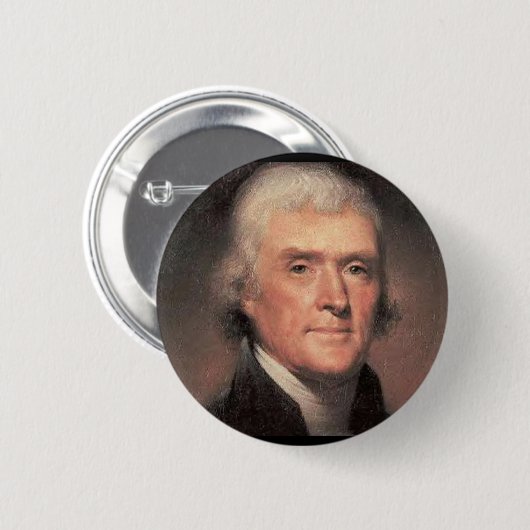 Badge Rond 5 Cm Thomas Jefferson (Devant & derrière)