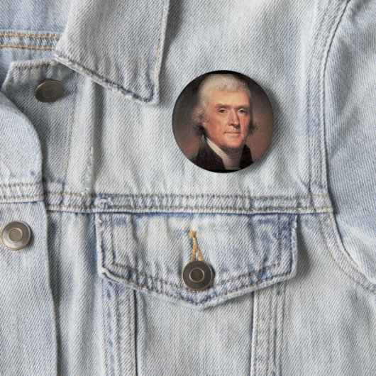 Badge Rond 5 Cm Thomas Jefferson (En situation)