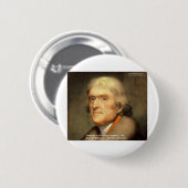 Badge Rond 5 Cm Thomas Jefferson "Honnêteté" Citation de sagesse (Devant & derrière)