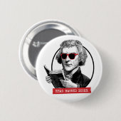 Badge Rond 5 Cm Thomas Jefferson Lit Des Livres Interdits (Devant & derrière)