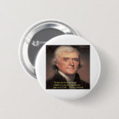Badge Rond 5 Cm Thomas Jefferson "Religion Voisine" Citation Cadea (Devant & derrière)
