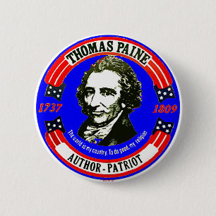 Badge Rond 5 Cm Thomas Paine RWB - Bouton