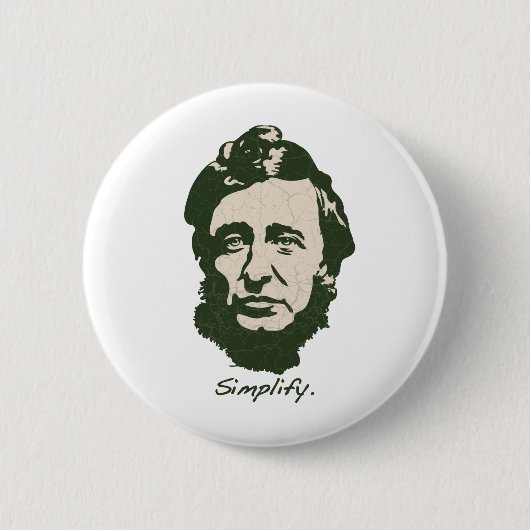 Badge Rond 5 Cm Thoreau - simplifiez (Devant)