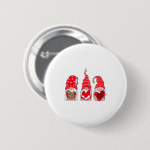 Badge Rond 5 Cm Three Gnomes Holding Heart Leopard Happy Valentine (Devant & derrière)