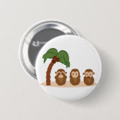 Badge Rond 5 Cm Three little monkeys - trois barboteuses (Devant & derrière)
