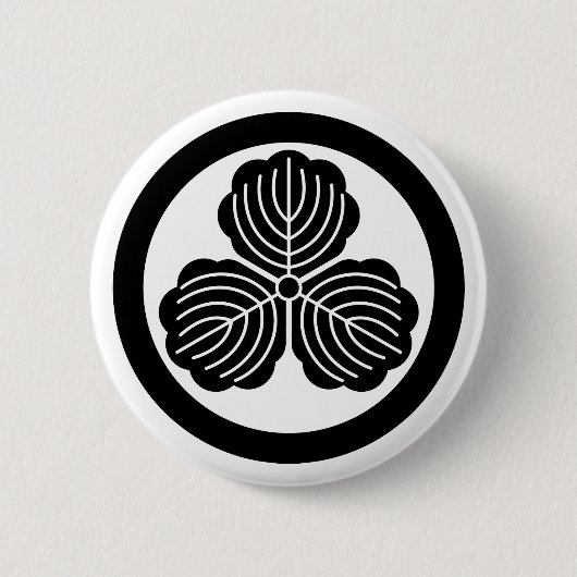 Badge Rond 5 Cm Three oak leaves in circle (Devant)