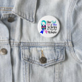 Badge Rond 5 Cm Throid Cancer Ribbon Hero Ma fille (En situation)