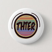 Badge Rond 5 Cm THTER Pronoun Rainbow Circle Pride (Devant)