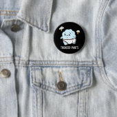 Badge Rond 5 Cm Thunderpants Funny Cloud Météo Pun Dark BG (En situation)