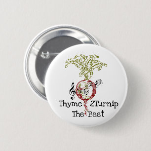 Badge Rond 5 Cm Thyme 2Turnip Le Bouton De La betterave