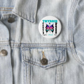 Badge Rond 5 Cm Thyroid Cancer  Awareness Butterfly (En situation)