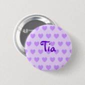 Badge Rond 5 Cm Tia en violet (Devant & derrière)