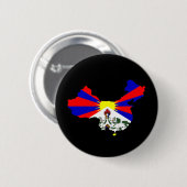Badge Rond 5 Cm Tibétain Chine (Devant & derrière)
