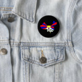Badge Rond 5 Cm Tibétain Chine (En situation)